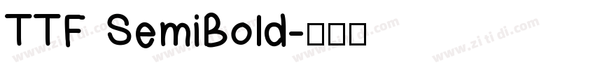 TTF SemiBold字体转换